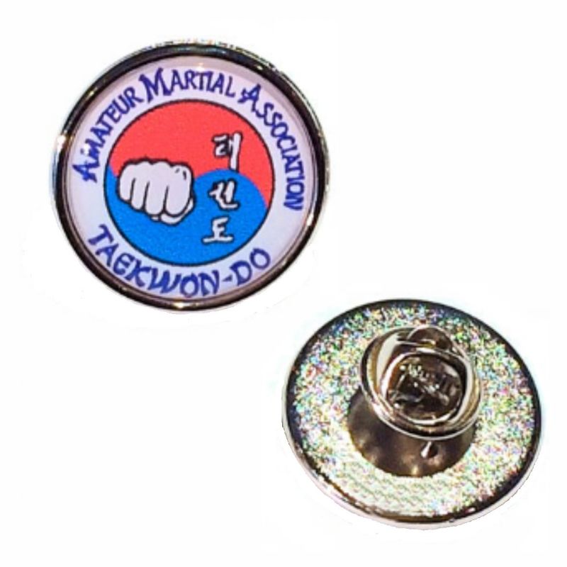 Premium Badge 21mm round silv clutch and printed dome